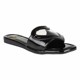 Teen Mix By Catwalk Women's Black Fashion Slippers-8 UK (40 EU) (10 US) (TM4267C_A)