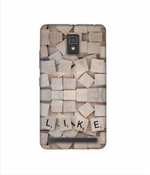 Amazon Brand - Solimo Designer Like On Wooden Block 3D Printed Hard Back Case Mobile Cover for Lenovo A6600