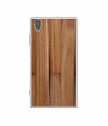 Amazon Brand - Solimo Designer Wooden Art UV Printed Soft Back Case Mobile Cover for Sony Xperia XA1 Plus