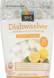 365 Everyday Value, Dishwasher Detergent Packs, Lemon Scent, 20 ct (Packaging May Vary)