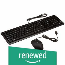 Amazon Basics – Teclado con Cable y Mouse con Cable (renovado)