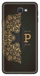 Amazon Brand - Solimo Designer Black Pattern Alphabet-P 3D Printed Hard Back Case Mobile Cover for Samsung Galaxy J7 Prime