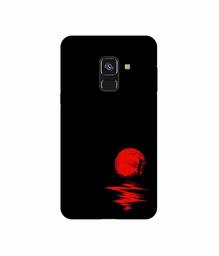 Amazon Brand - Solimo Designer Red Moon UV Printed Soft Back Case Mobile Cover for Samsung Galaxy A8 Plus