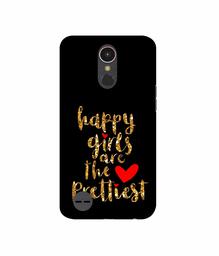 Amazon Brand - Solimo Designer Happy Girls are The Prettiest 3D Printed Hard Back Case Mobile Cover for LG K10 (2017)