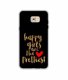 Amazon Brand - Solimo Designer Happy Girls are The Prettiest UV Printed Soft Back Case Mobile Cover for Samsung Galaxy C7 Pro