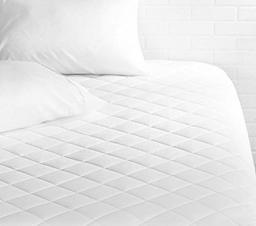 AmazonBasics Hypoallergenic Quilted Mattress Pad, 18