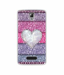 Amazon Brand - Solimo Designer Stone Heart UV Printed Soft Back Case Mobile Cover for Lenovo A2010