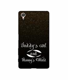 Amazon Brand - Solimo Designer Daddy's Girl and Mummy World 3D Printed Hard Back Case Mobile Cover for Sony Xperia X