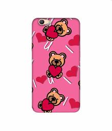 Amazon Brand - Solimo Designer Heart Holding Bear 3D Printed Hard Back Case Mobile Cover for Oppo F1s