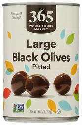 365 Everyday Value, Pitted Black Olives, Large, 6 oz