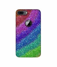 Amazon Brand - Solimo Designer Multicolor Sparkle 3D Printed Hard Back Case Mobile Cover for Apple iPhone 8 Plus (with Logo Cut)