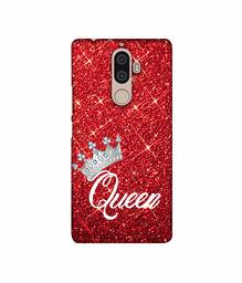 Amazon Brand - Solimo Designer Queen On Red Glitter 3D Printed Hard Back Case Mobile Cover for Lenovo K8 Note