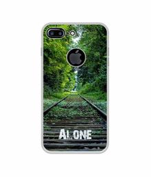 Amazon Brand - Solimo Designer Alone UV Printed Soft Back Case Mobile Cover for Apple iPhone 7 Plus (Logo Cut)