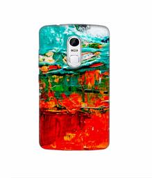 Amazon Brand - Solimo Designer Green and Orange Glass Color 3D Printed Hard Back Case Mobile Cover for Lenovo Vibe X3