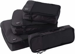 AmazonBasics Bolsas organizadoras de equipaje, 4 piezas (pequeña, mediana, grande y alargada)