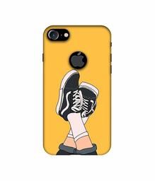 Amazon Brand - Solimo Designer Boy Shoes Pattern UV Printed Soft Back Case Mobile Cover for Apple iPhone 7 (Logo Cut)