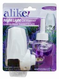 alike Night Light Plug In & Scented Oil Plug In Refill Combo, Lavender Scent, 0.7 Fluid Ounce