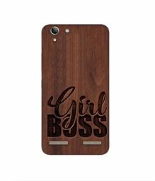 Amazon Brand - Solimo Designer Girl Boss On Wood 3D Printed Hard Back Case Mobile Cover for Lenovo Vibe K5 Plus