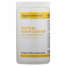 AmazonCommercial Dissolvable Neutral Floor Cleaner Jar - 40 Pacs