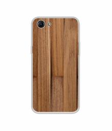 Amazon Brand - Solimo Designer Wooden Art UV Printed Soft Back Case Mobile Cover for Oppo A83