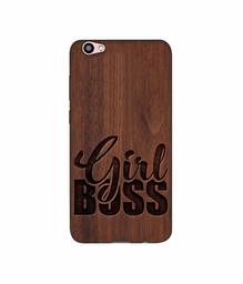 Amazon Brand - Solimo Designer Girl Boss On Wood 3D Printed Hard Back Case Mobile Cover for Vivo V5 Plus