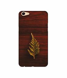 Amazon Brand - Solimo Designer Leaf on Wood 3D Printed Hard Back Case Mobile Cover for Oppo F3