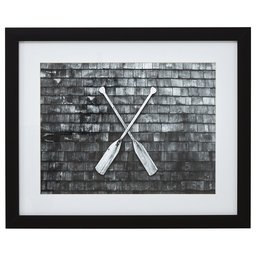 Amazon Brand – Stone & Beam Black and White Crossed Oars Photo Wall Art Decor - 13