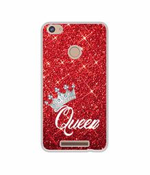 Amazon Brand - Solimo Designer Queen On Red Glitter UV Printed Soft Back Case Mobile Cover for Comio P1 4G