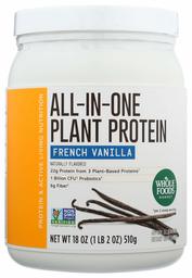 Whole Foods Market, All-In-One Plant Protein, French Vanilla, 18 Ounce