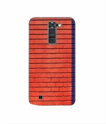 Amazon Brand - Solimo Designer Red and Purple Brick 3D Printed Hard Back Case Mobile Cover for LG K7