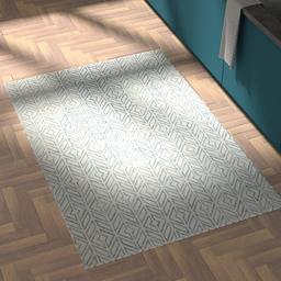 Amazon Brand – Rivet Modern Geometric Wool Area Rug, 4 x 6 Foot, Blue