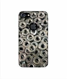 Amazon Brand - Solimo Designer Nut Bolt 3D Printed Hard Back Case Mobile Cover for Apple iPhone 7 (with Logo Cut)