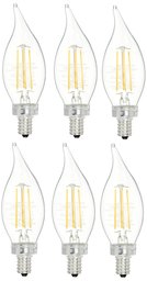 AmazonBasics Commercial Grade LED Light Bulb 40W Equivalent, BA11, Soft White, Dimmable, 6-Pack