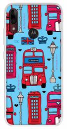 Amazon Brand - Solimo Designer Multicolor Bus Blue Pattern Printed Soft Back Case Mobile Cover for Motorola Moto E6s / Motorola Moto E6 Plus