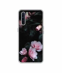 Amazon Brand - Solimo Designer Dark Flowers Photography UV Printed Soft Back Case Mobile Cover for Oppo F15