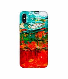 Amazon Brand - Solimo Designer Green and Orange Glass Color 3D Printed Hard Back Case Mobile Cover for Apple iPhone Xs Max