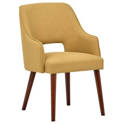 Amazon Brand – Rivet Malida Mid-Century Modern Open Back Kitchen Dining Room Accent Chair, 33