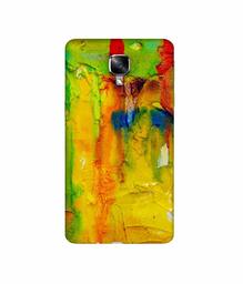 Amazon Brand - Solimo Designer Yellow and Green Paint 3D Printed Hard Back Case Mobile Cover for OnePlus 3 / OnePlus 3T