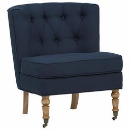 Amazon Brand – Ravenna Home Armless Tufted Turned Wood Leg Accent Chair, 29