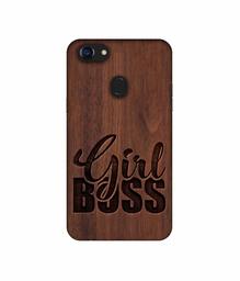 Amazon Brand - Solimo Designer Girl Boss On Wood UV Printed Soft Back Case Mobile Cover for Oppo F5