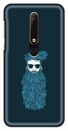 Amazon Brand - Solimo Designer Beard Man 3D Printed Hard Back Case Mobile Cover for Nokia 6 (2018)