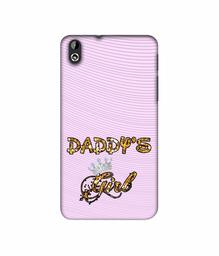 Amazon Brand - Solimo Designer Daddy's Girl in Glitter Pattern 3D Printed Hard Back Case Mobile Cover for HTC Desire 816