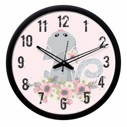 Amazon Brand - Solimo 12-inch Wall Clock - Desginer (Silent Movement, Black Frame), SC-1048