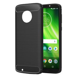 Amazon Brand - Solimo Protective Mobile Cover (Soft & Flexible Back Case) for Moto G6 (Black)