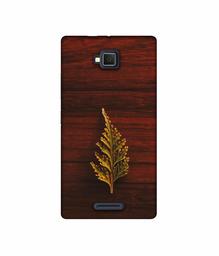 Amazon Brand - Solimo Designer Leaf on Wood UV Printed Soft Back Case Mobile Cover for Lava A82