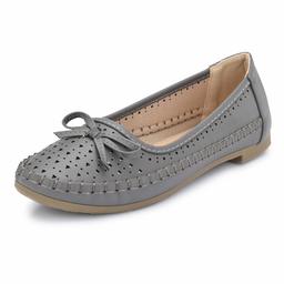 Flavia Women's Grey Ballet Flats-7 UK (39 EU) (8 US) (FL-914/GRY)