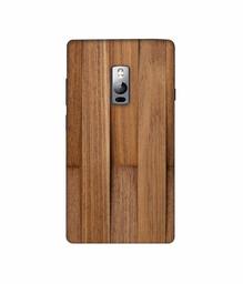 Amazon Brand - Solimo Designer Wooden Art 3D Printed Hard Back Case Mobile Cover for OnePlus 2