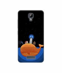 Amazon Brand - Solimo Designer Whale 3D Printed Hard Back Case Mobile Cover for Gionee P7 Max