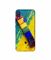 Amazon Brand - Solimo Designer Wax Color Blocks 3D Printed Hard Back Case Mobile Cover for Xiaomi Redmi Note 7S