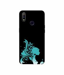 Amazon Brand - Solimo Designer Lady Vector N 3D Printed Hard Back Case Mobile Cover for Realme 3 Pro